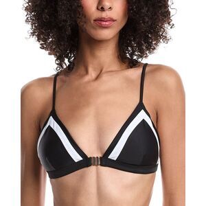 Milly Womens  Positano Colorblock Bikini Top, Black